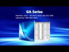 GA P10 DIP 야외 고정 LED 화면 1000nits 밝기 960*960mm