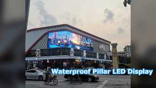 옥외 LED 스크린 IP65 방수 기둥 광고
