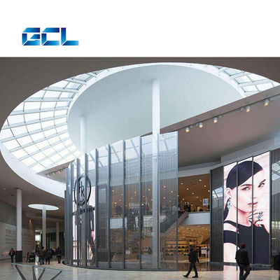 IP42 등급 P4mm 고정 설치 랜드마크 건물의 투명 LED 디스플레이