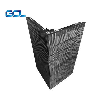 500*1000mm 패널 크기 야외 투명한 LED 디스플레이 커튼 LED 비디오 메시