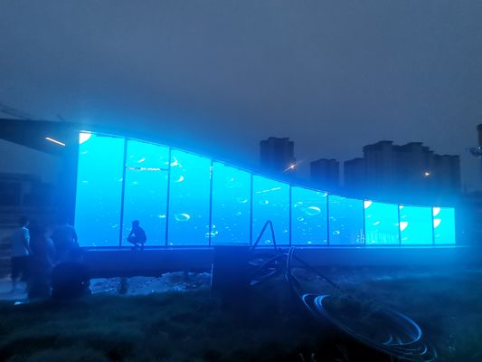 프로페셔널 아웃도어 글래스 P3.9 투명 LED 스크린 광고용