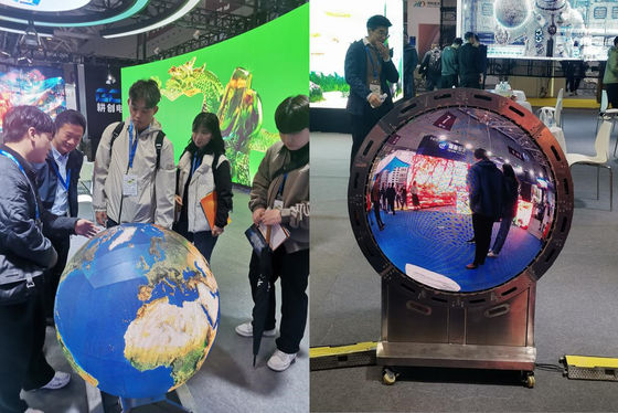 P2.0mm LED 구형 화면 시리즈 360도 풀 뷰 디스플레이 크기 사용자 정의