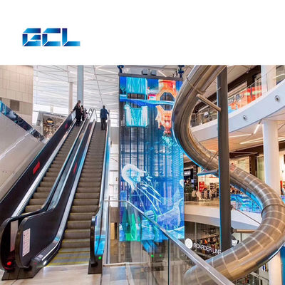 좋은 가격 IP42 등급 P4mm 고정 설치 랜드마크 건물의 투명 LED 디스플레이 온라인으로