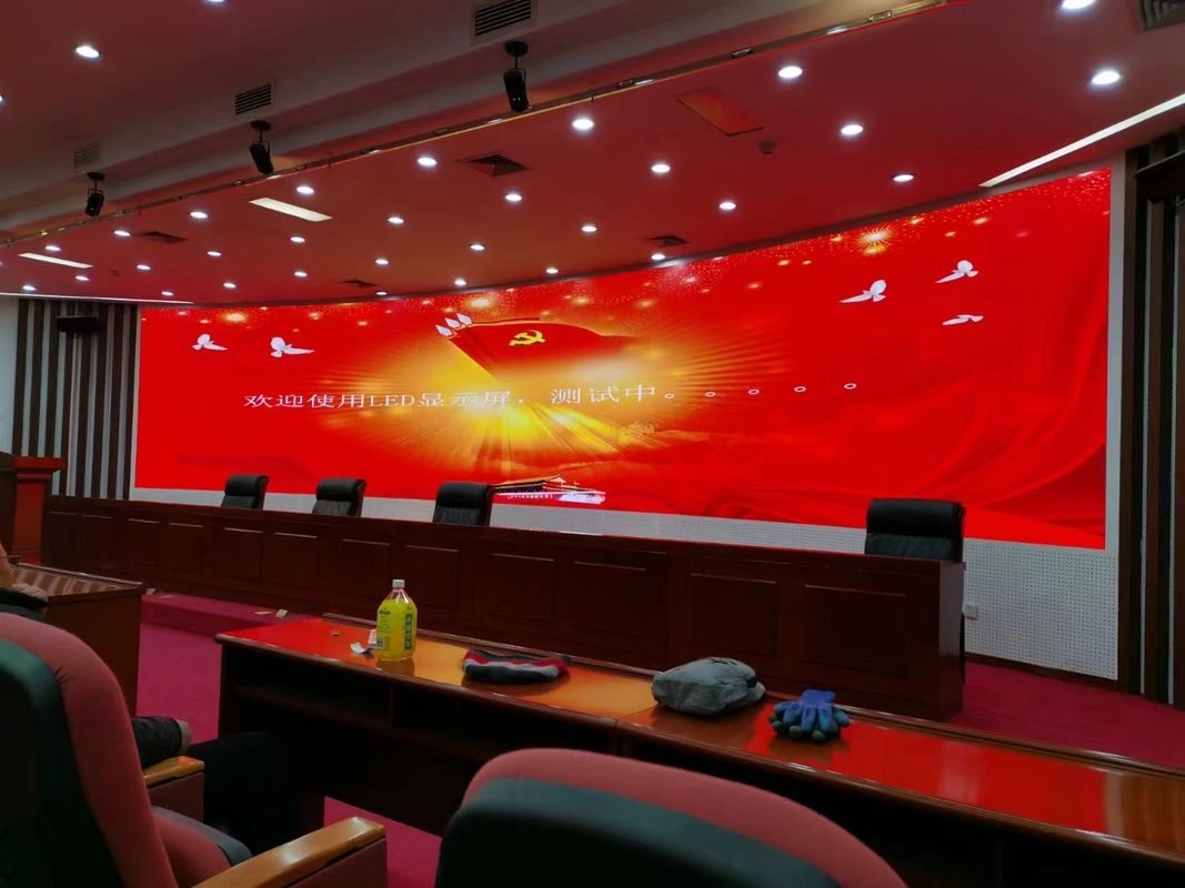 실내 600*337.5mm PH0.9\1.25mm HD 대형 LED 광고 화면 실내 고정 설치