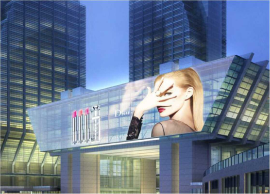좋은 가격 Transmittance Up To 83% For Full Screen Invisible LED Film Display Screen On Glass Walls 온라인으로