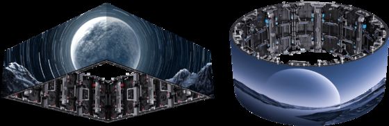 무대 교회 방송 스튜디오용 다이캐스팅 알루미늄 캐비닛 및 500*500mm/500*1000mm 크기의 경기장 주변 LED 디스플레이